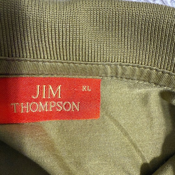 NWOT Jim Thompson Men's Olive Green Polo Shirt Size XL - Picture 2 of 8